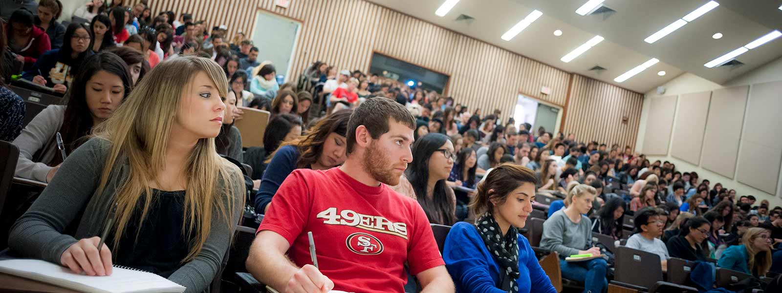 UC San Diego undergraduate students in class